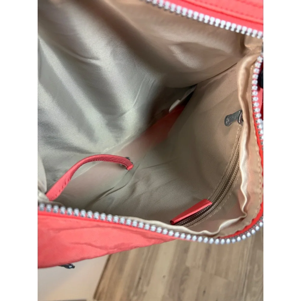 Kipling Alvar Crossbody Bag Coral Pink Nylon Multi-Pocket Travel Shoulder READ‎